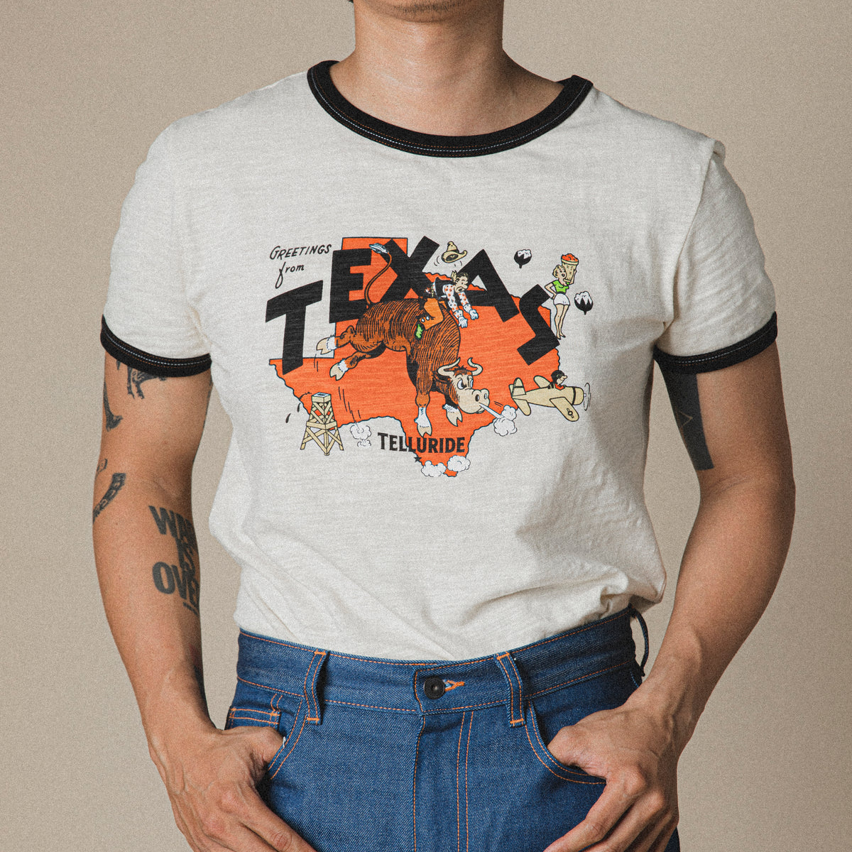 TELLURIDE BULL SHIRT TEE - BLACK