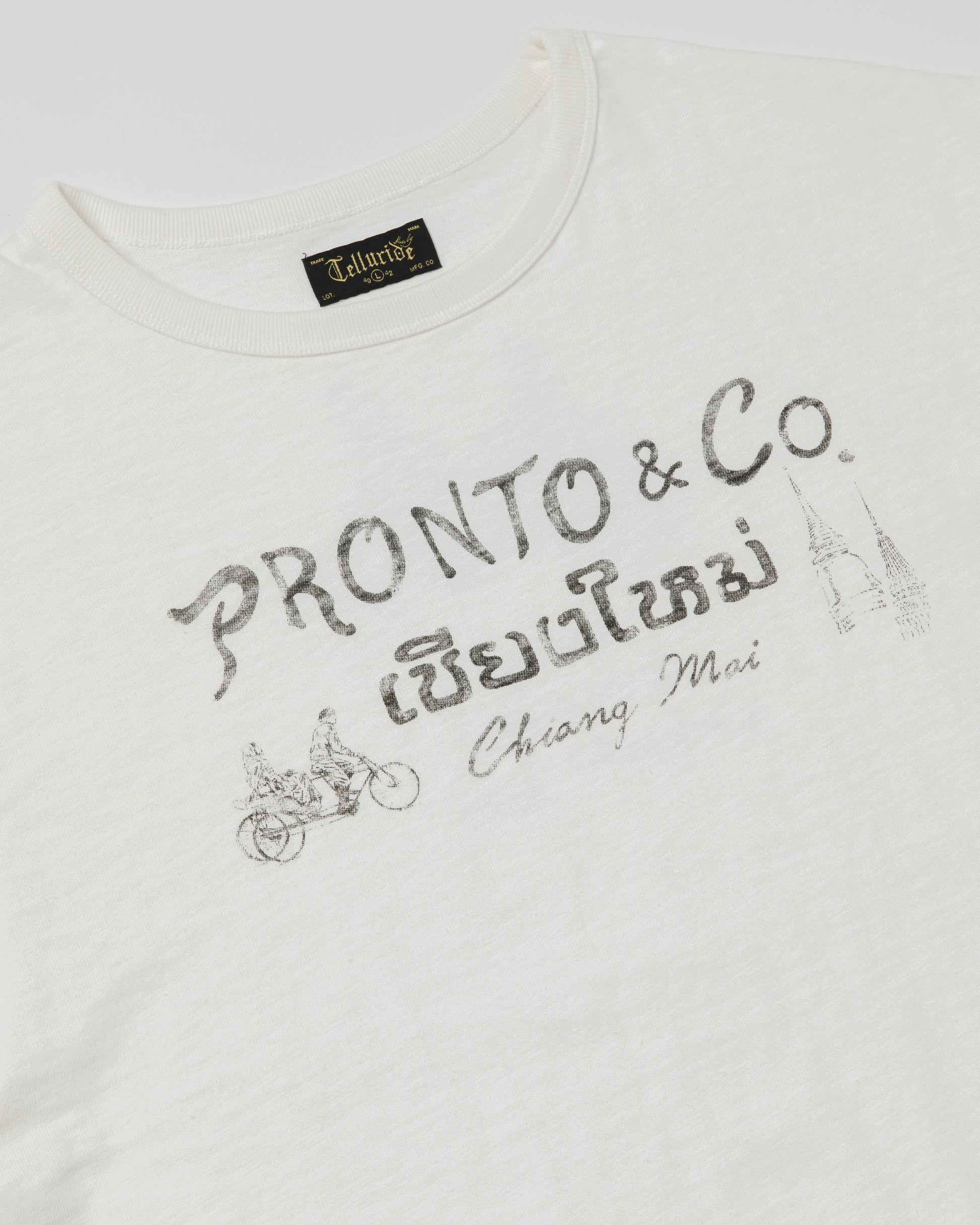 PRONTO & CO. CHIANG MAI KHAM MUEANG SOUVENIR TEE - WHITE