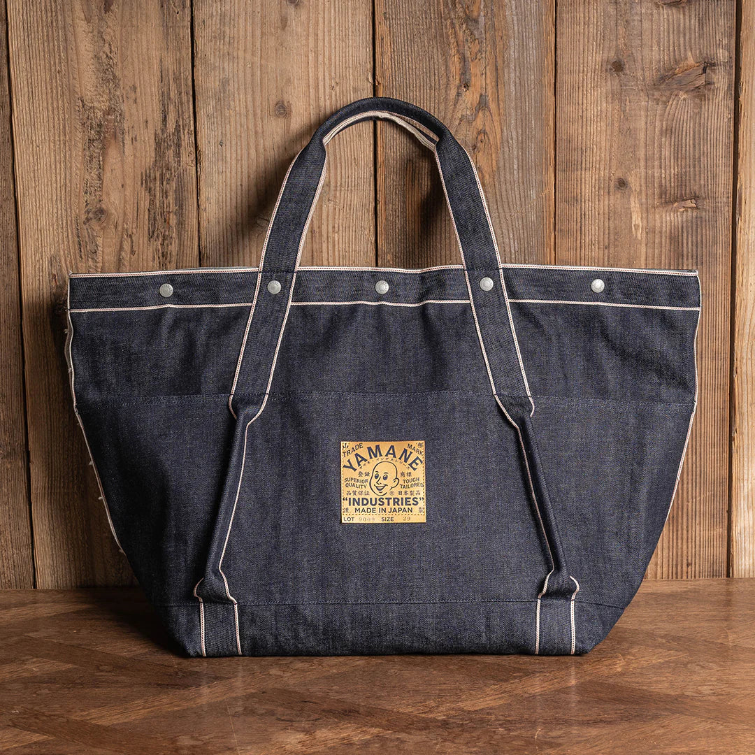 Yamane LOT.9009 Denim Huge Tote 29 Inch — Denim — front view
