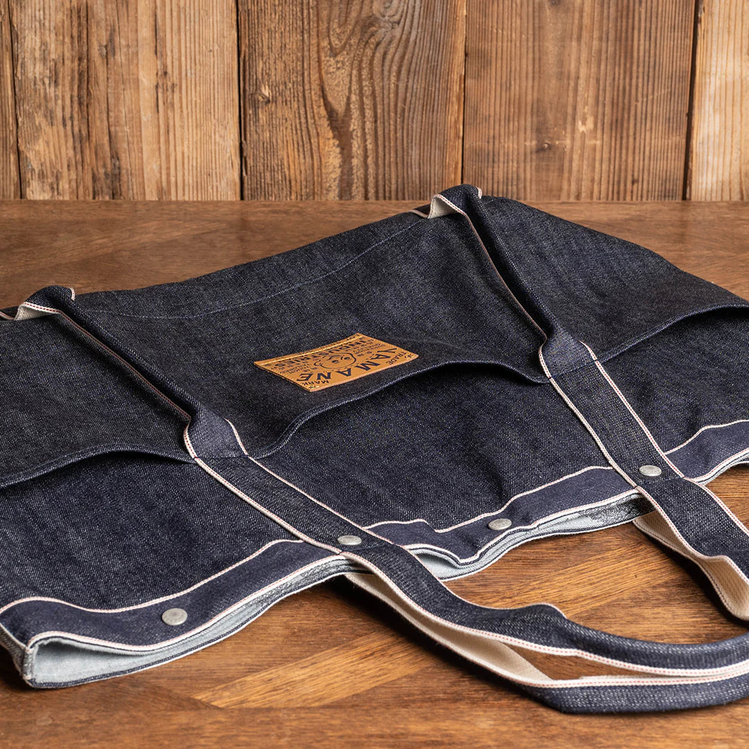 Yamane LOT.9009 Denim Huge Tote 29 Inch — Denim — view 8