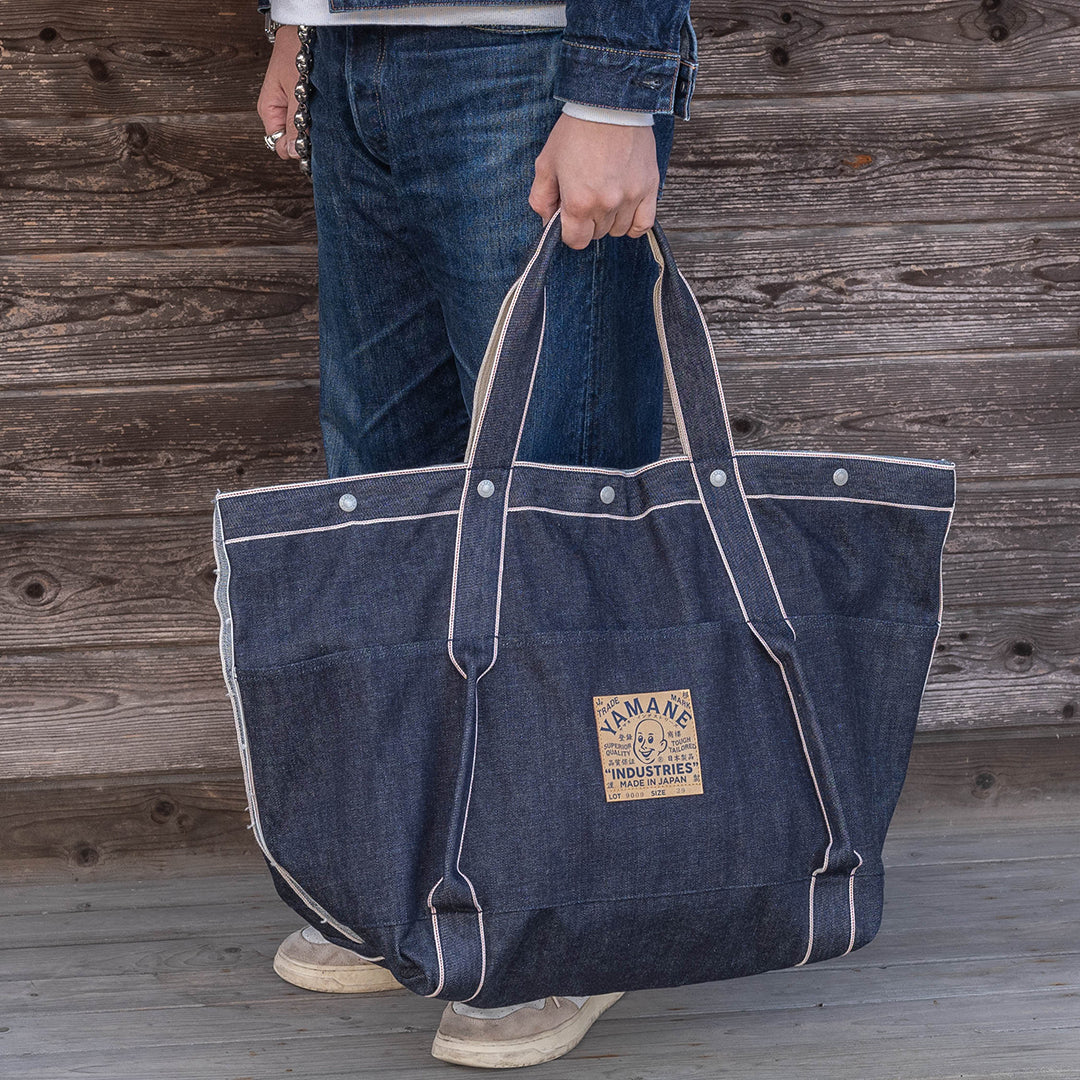 Yamane LOT.9009 Denim Huge Tote 29 Inch — Denim — view 2
