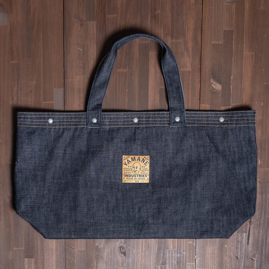 YAMANE LOT.9018 DENIM TWO POCKETS HUGE TOTE 32 INCH - DENIM