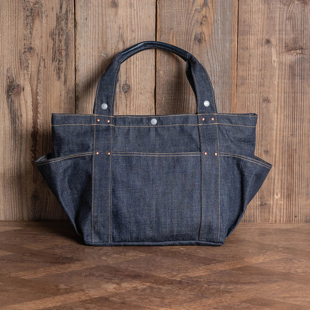 YAMANE LOT.9023 DENIM ZIP TOOL BAG WITH POUCH 20 INCH - DENIM