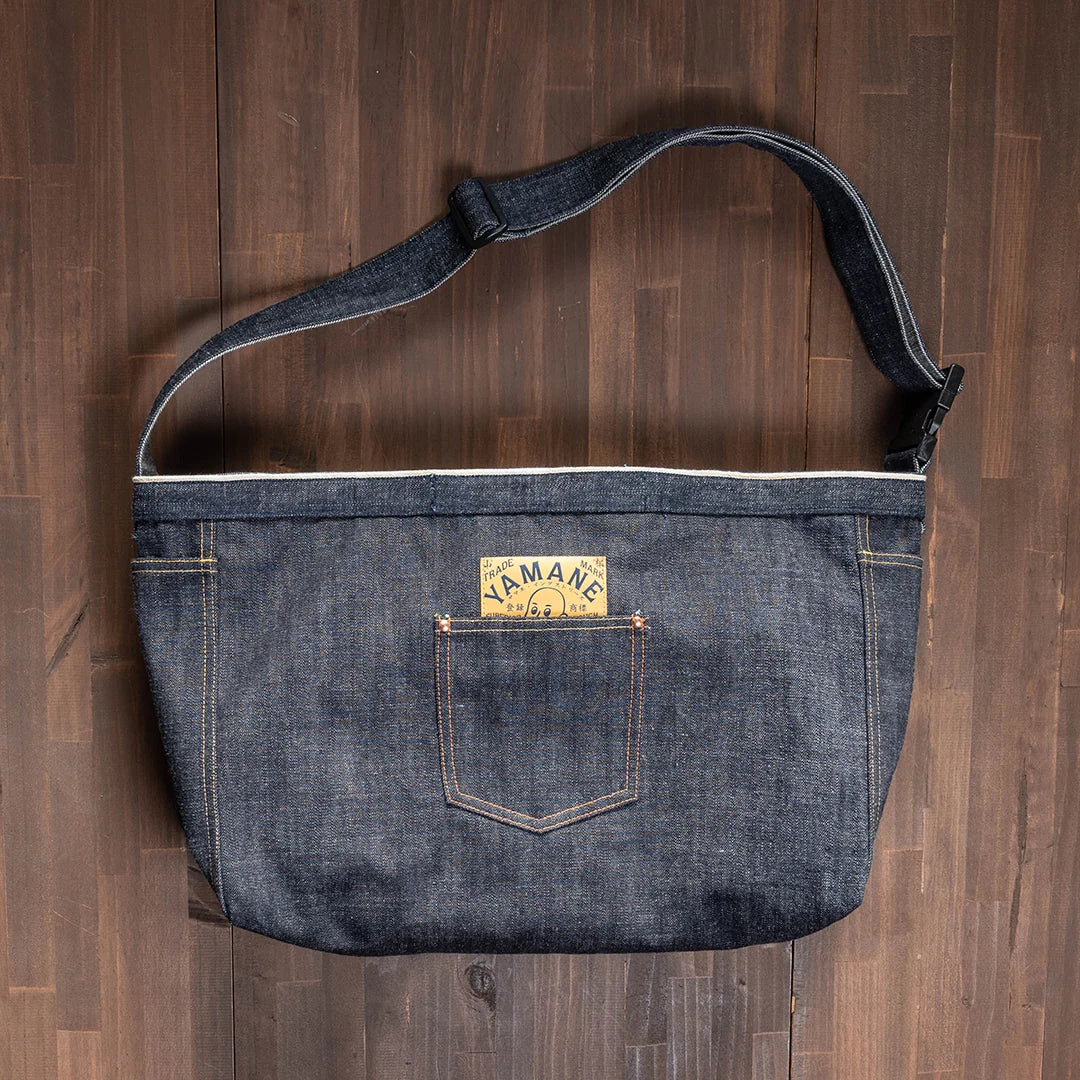 YAMANE LOT.9024 DENIM NEWSPAPER BAG 20 INCH - DENIM