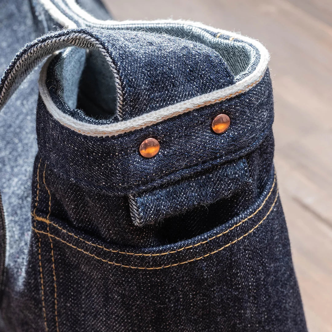 YAMANE LOT.9024 DENIM NEWSPAPER BAG 20 INCH - DENIM