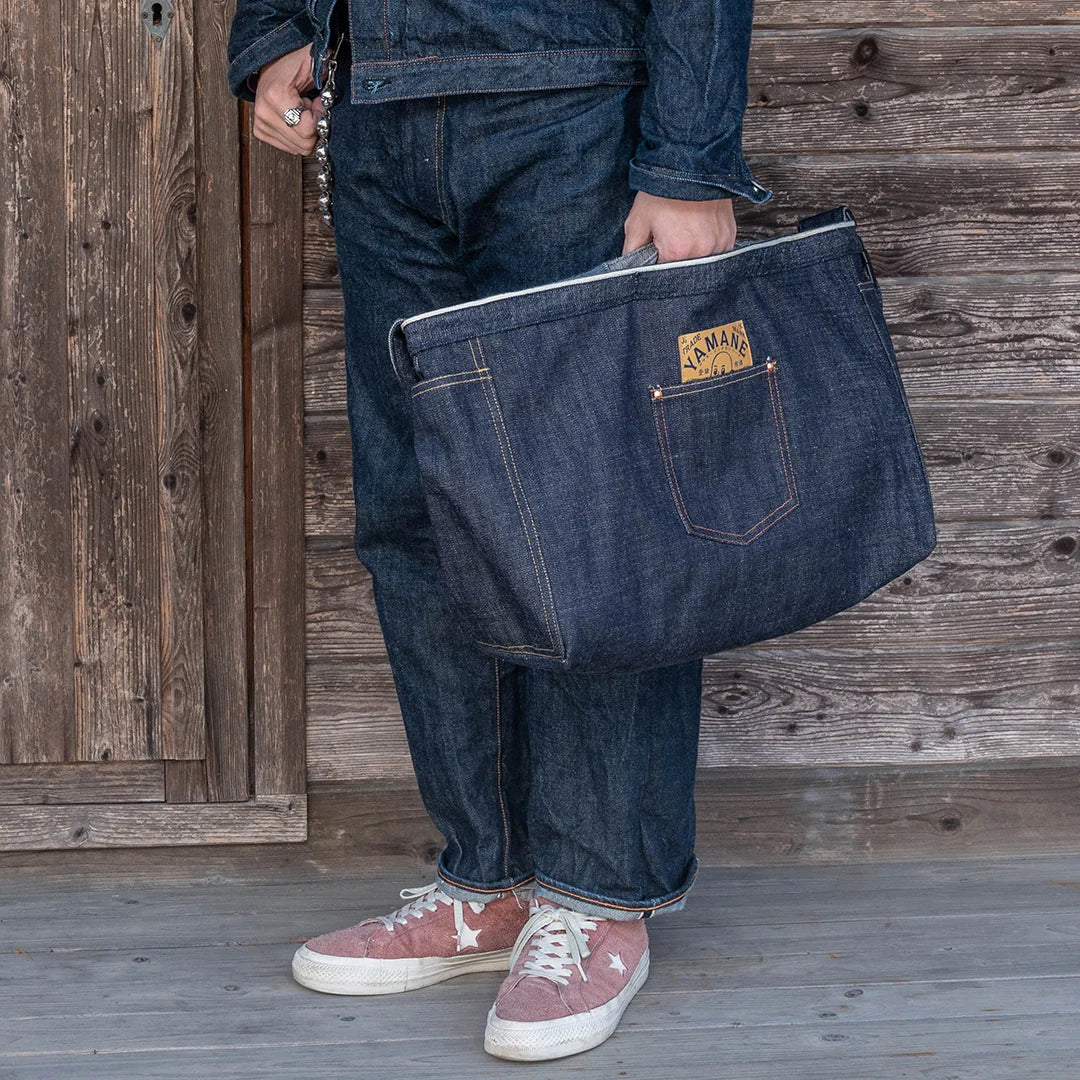 YAMANE LOT.9024 DENIM NEWSPAPER BAG 20 INCH - DENIM