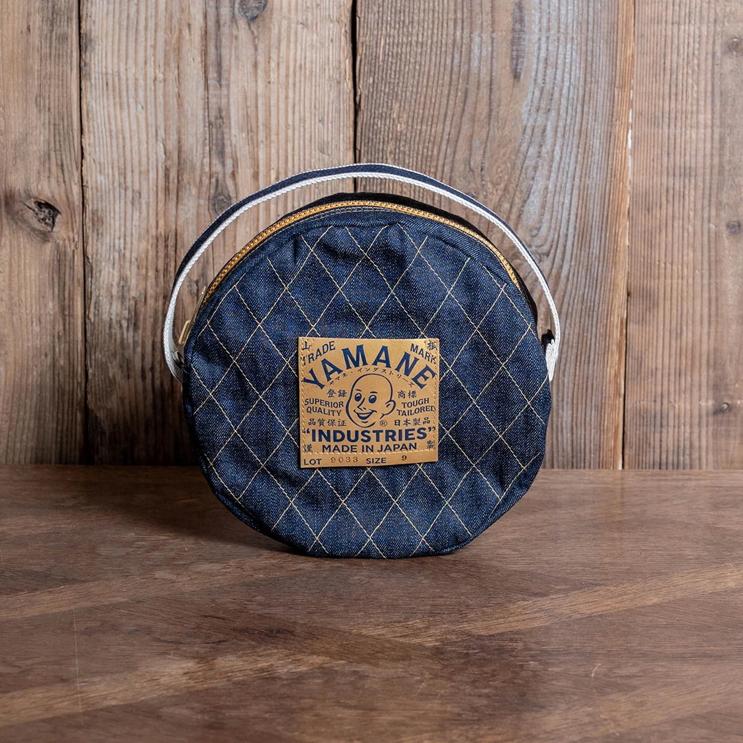 YAMANE LOT.9033 DENIM CIRCULAR MINI BAG 9 INCH - DENIM