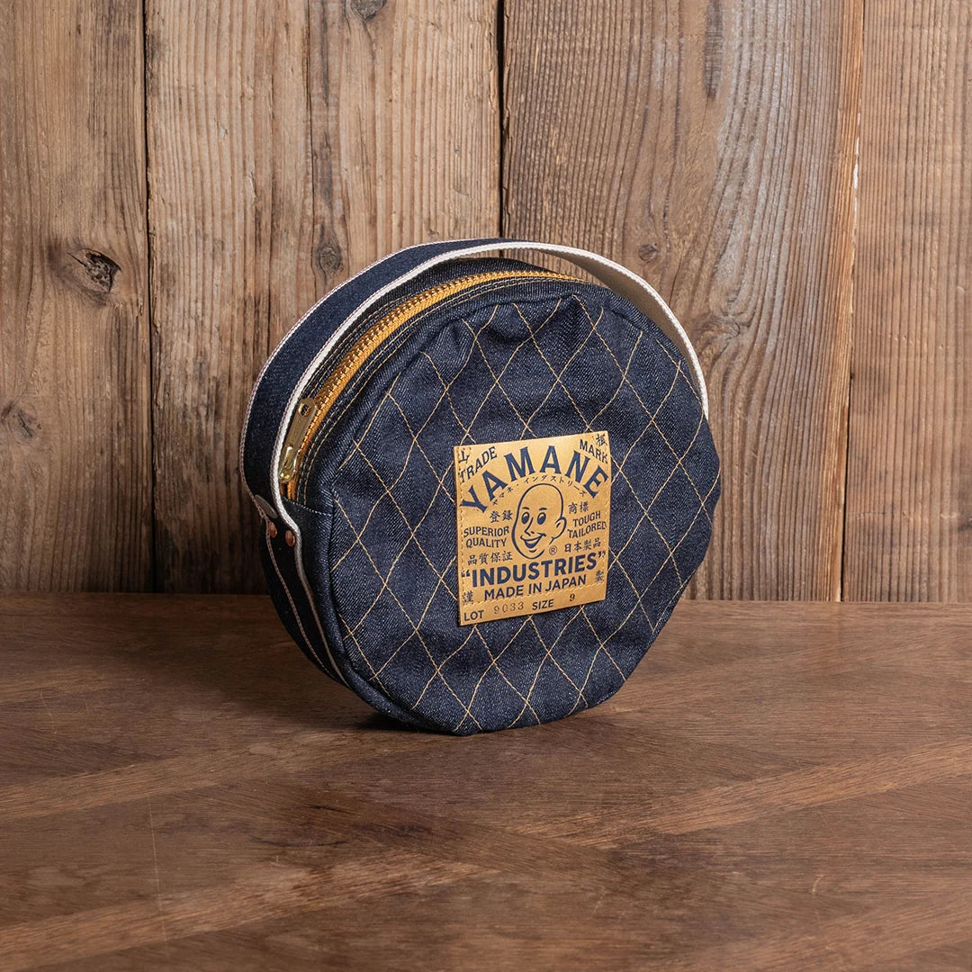 YAMANE LOT.9033 DENIM CIRCULAR MINI BAG 9 INCH - DENIM