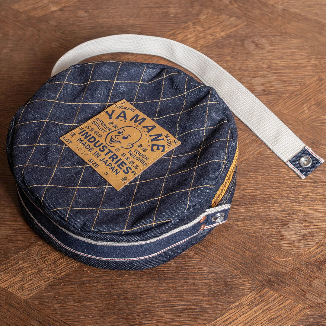 YAMANE LOT.9033 DENIM CIRCULAR MINI BAG 9 INCH - DENIM