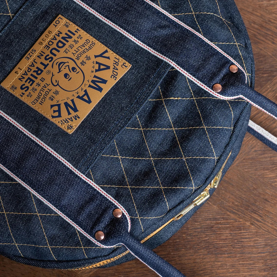 YAMANE LOT.9036 DENIM CIRCULAR TOTE 14 INCH - DENIM