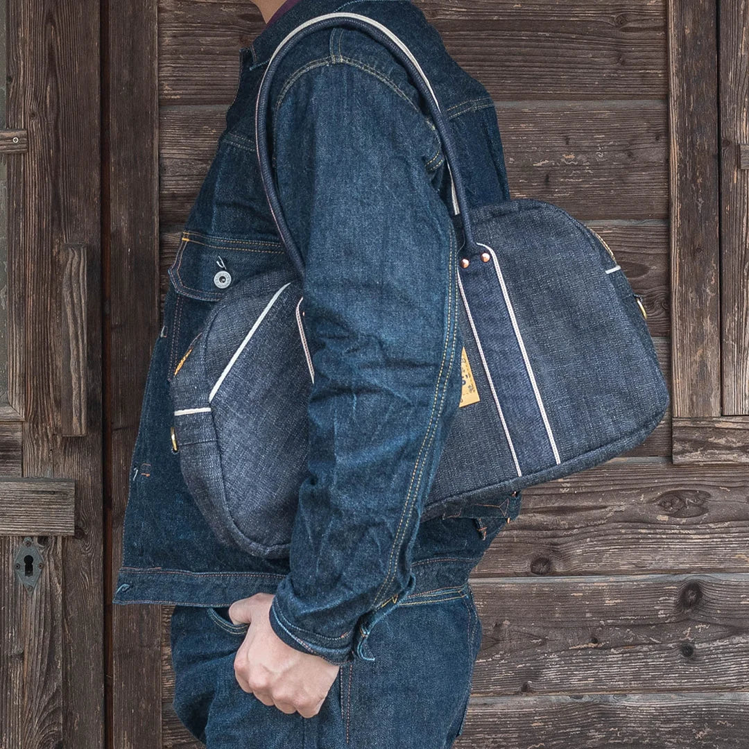 YAMANE LOT.9040 DENIM SPORTS BAG 20 INCH - DENIM