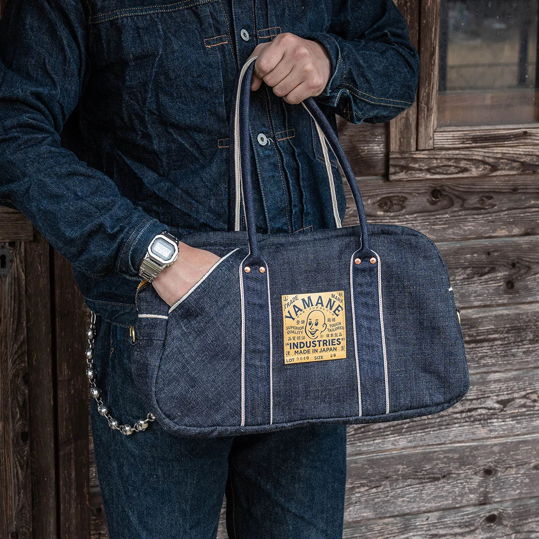 YAMANE LOT.9040 DENIM SPORTS BAG 20 INCH - DENIM