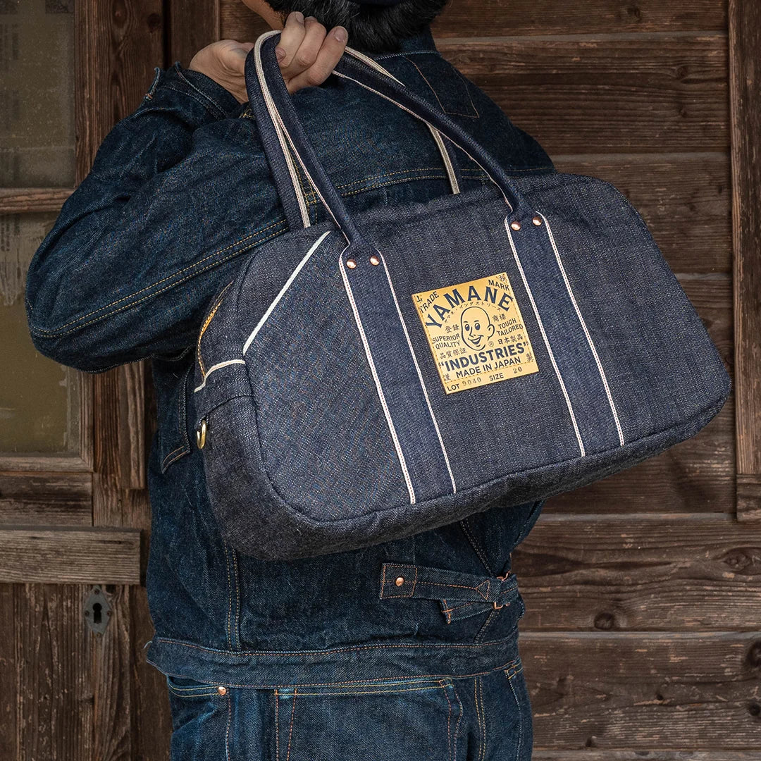 YAMANE LOT.9040 DENIM SPORTS BAG 20 INCH - DENIM