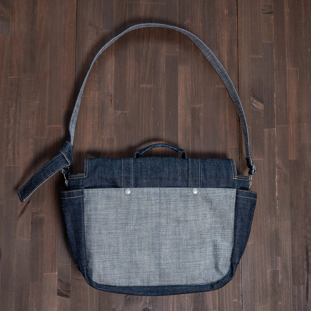 YAMANE LOT.9050 DENIM SAFARI BAG 18 INCH - DENIM