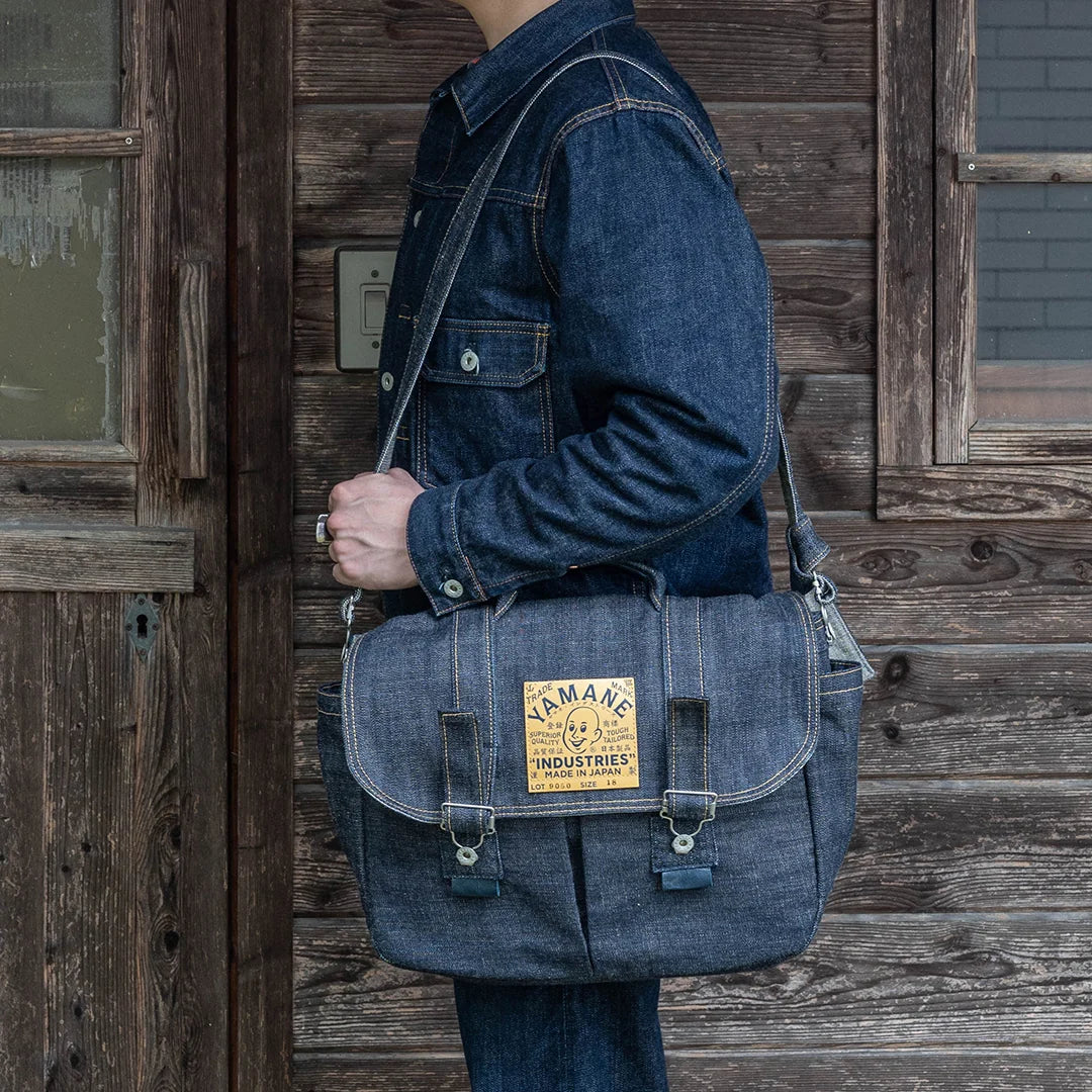 YAMANE LOT.9050 DENIM SAFARI BAG 18 INCH - DENIM