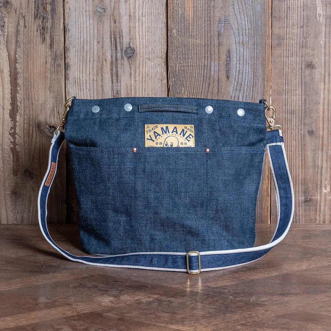 YAMANE LOT.9060 DENIM TWO-WAY SHOULDER BAG 16 INCH - DENIM
