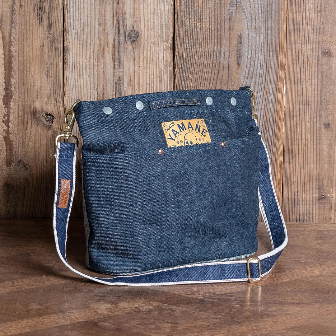 YAMANE LOT.9060 DENIM TWO-WAY SHOULDER BAG 16 INCH - DENIM