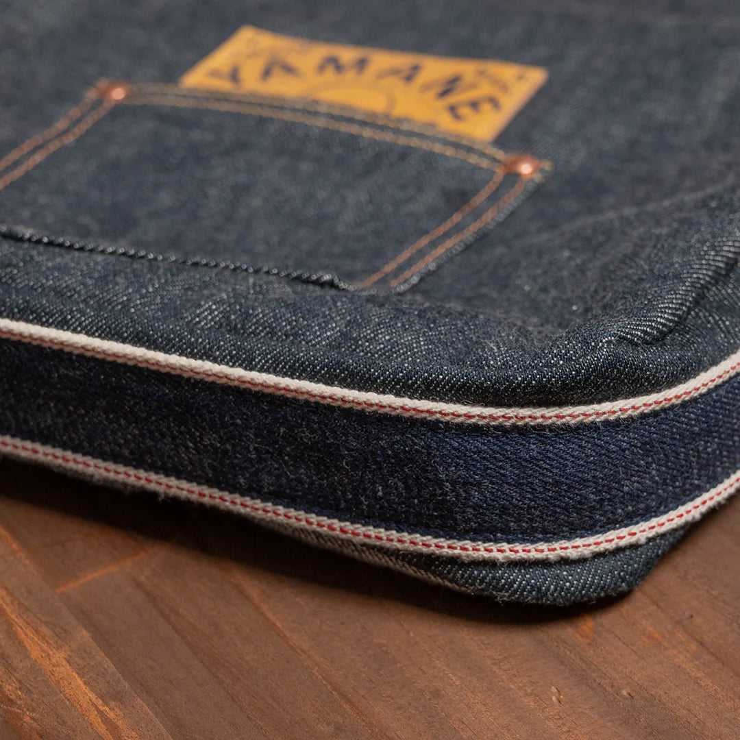 YAMANE LOT.9066 DENIM FOUR-WAY FLAP SHOULDER BAG 12 INCH - DENIM