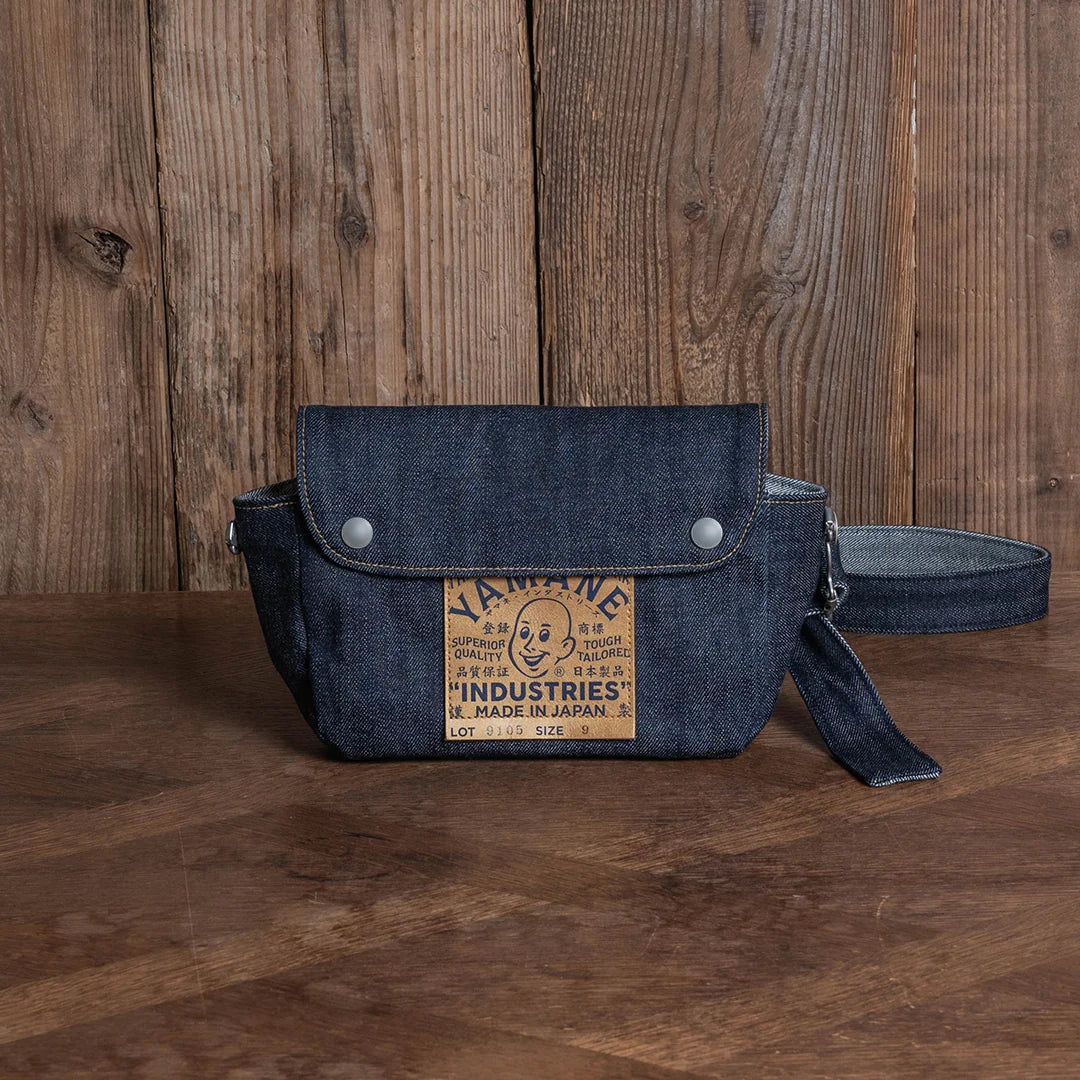 YAMANE LOT.9105 DENIM SNAP ON WIDE 9 INCH - DENIM