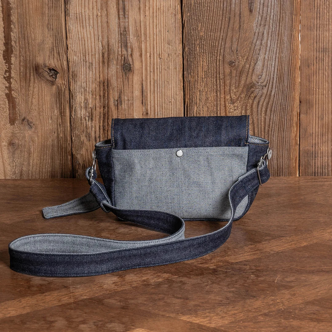 YAMANE LOT.9105 DENIM SNAP ON WIDE 9 INCH - DENIM
