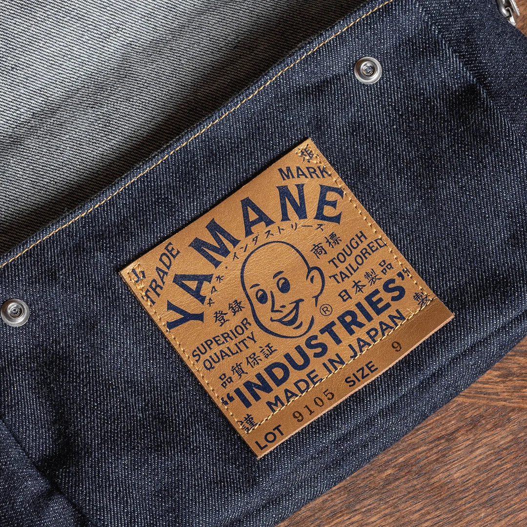 YAMANE LOT.9105 DENIM SNAP ON WIDE 9 INCH - DENIM