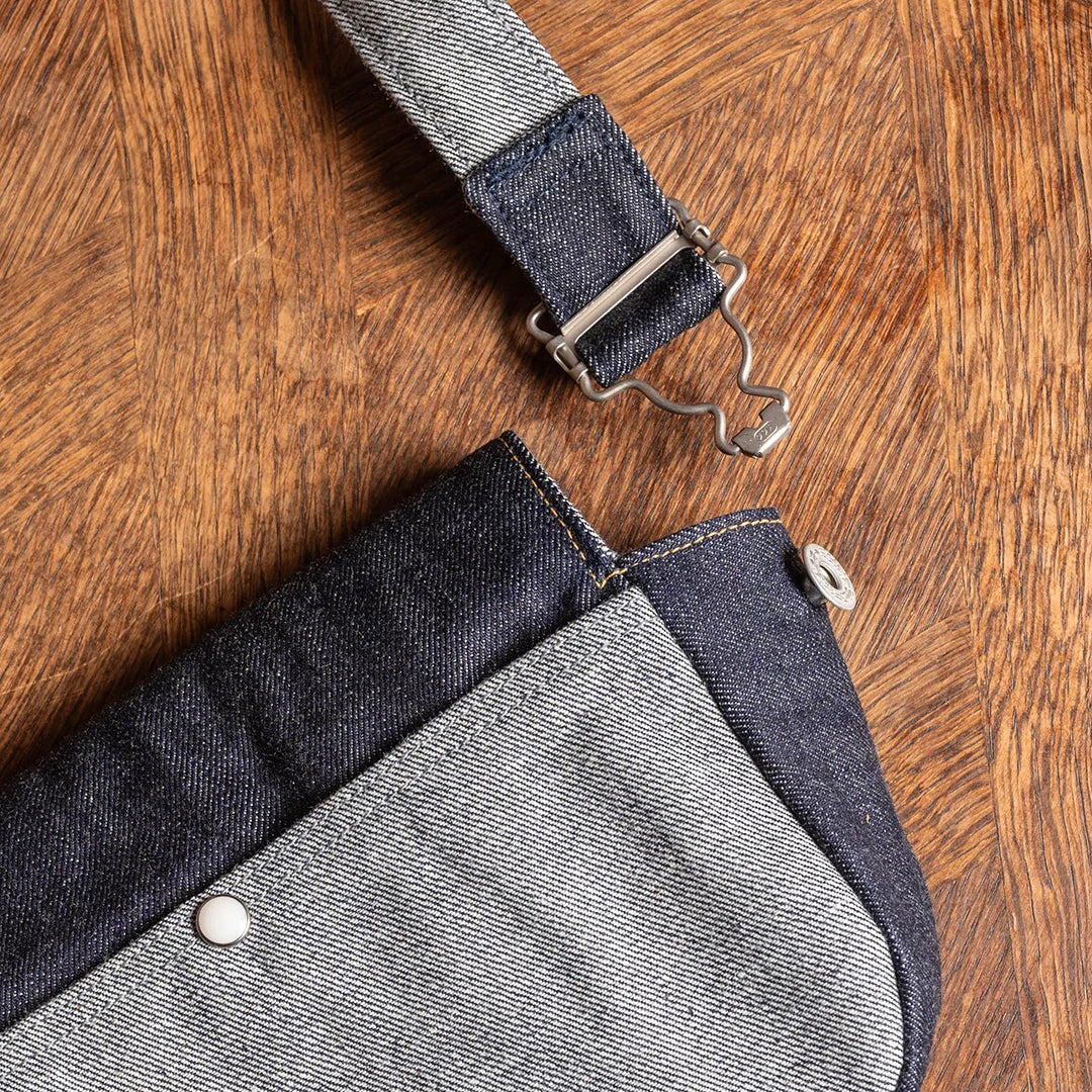 YAMANE LOT.9105 DENIM SNAP ON WIDE 9 INCH - DENIM