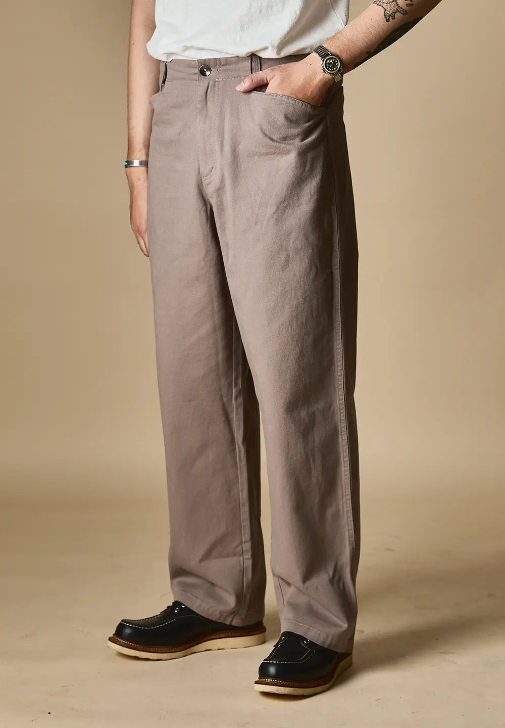 LEGS CO STRAIGHT CUT - REGULAR WORK PANTS - GREY