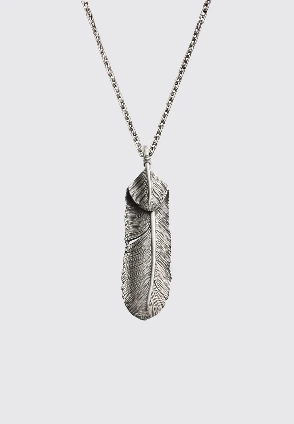 SAAD FEATHER (FACING RIGHT) SILVER 925 PENDANT TOP - No Color