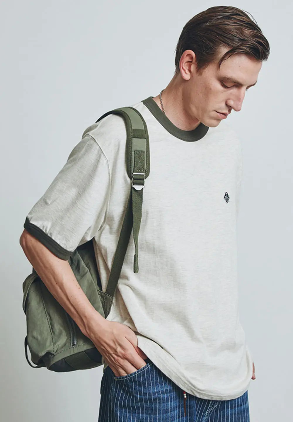 UNIFORM BRIDGE UBC RINGER S/S T-SHIRT - OATMEAL