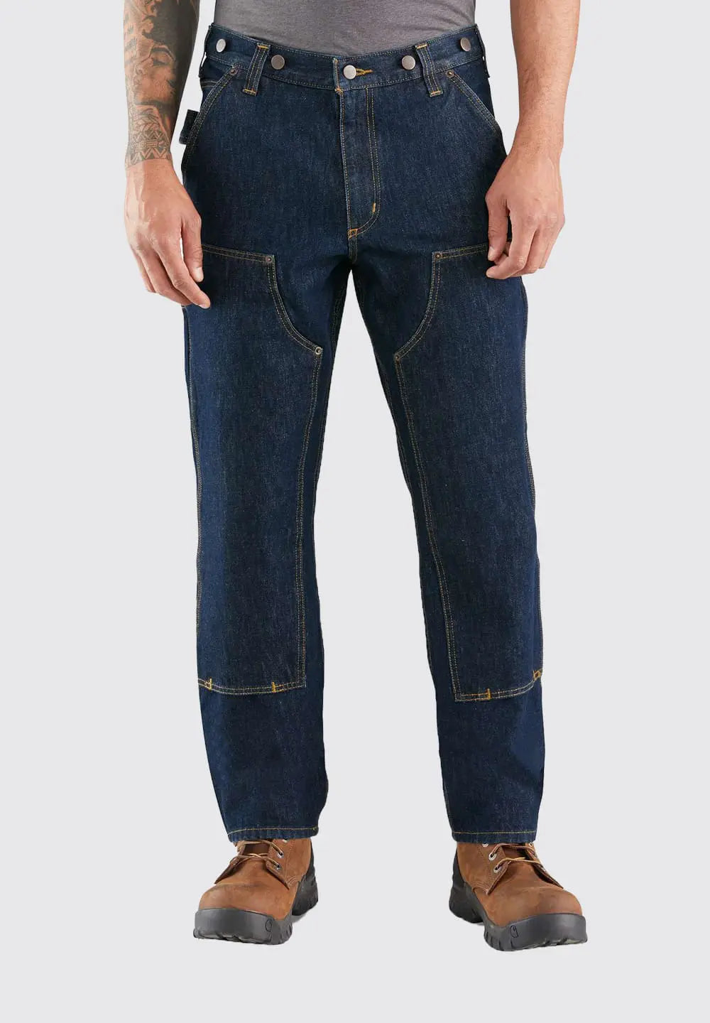 CARHARTT RUGGED FLEX RELAXED FIT HEAVYWEIGHT DOUBLE-FRONT UTILITY LOGGER JEAN - FREIGHT