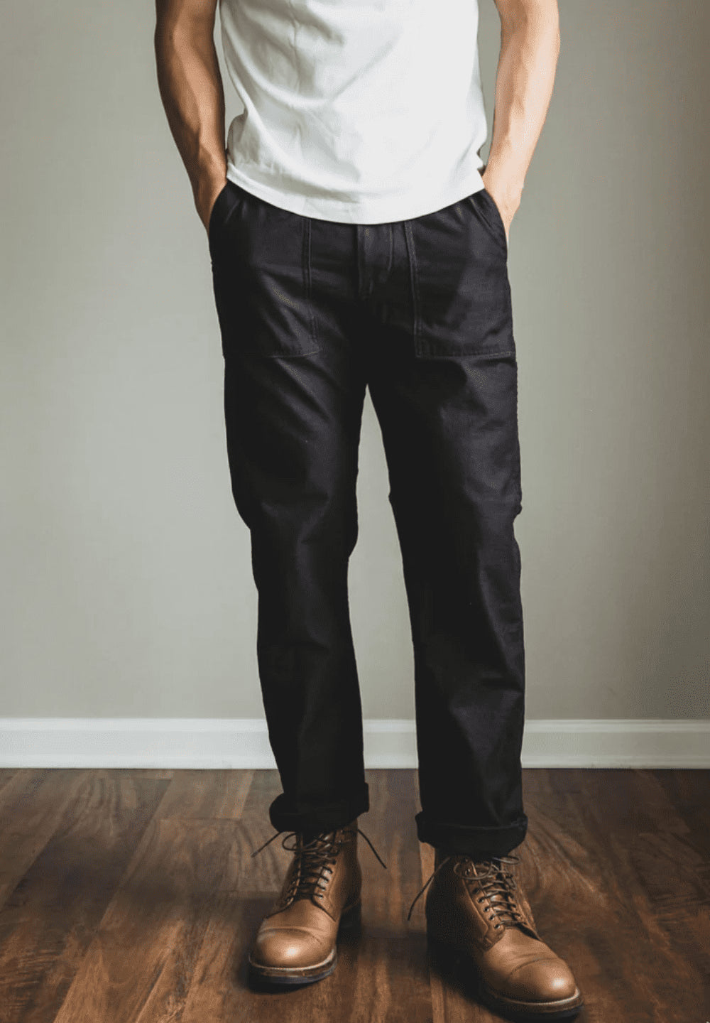 ORSLOW SLIM FIT FATIGUE PANTS - BLACK