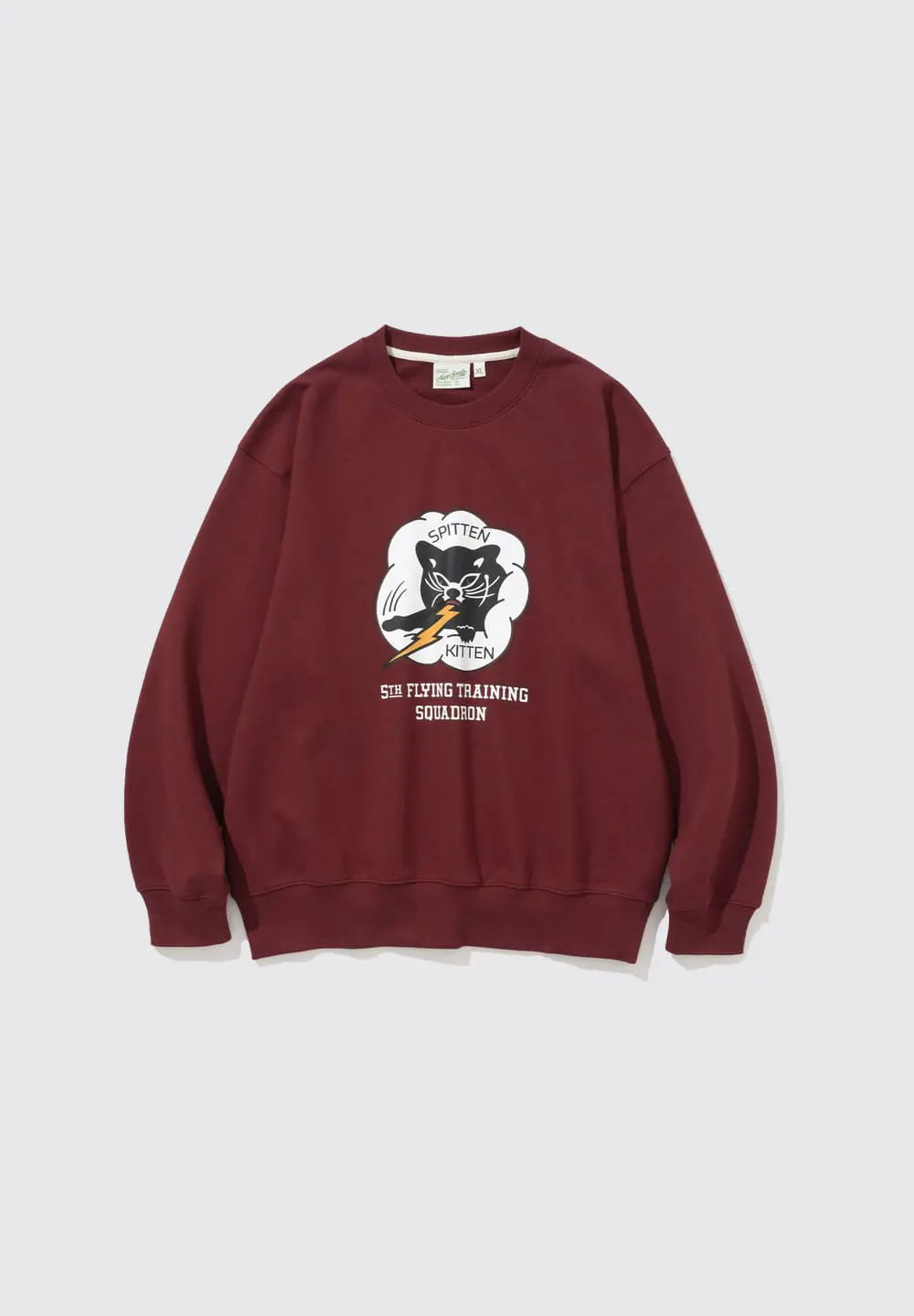 UNIFORM BRIDGE SPITTEN KITTEN SWEATSHIRTS - BURGUNDY