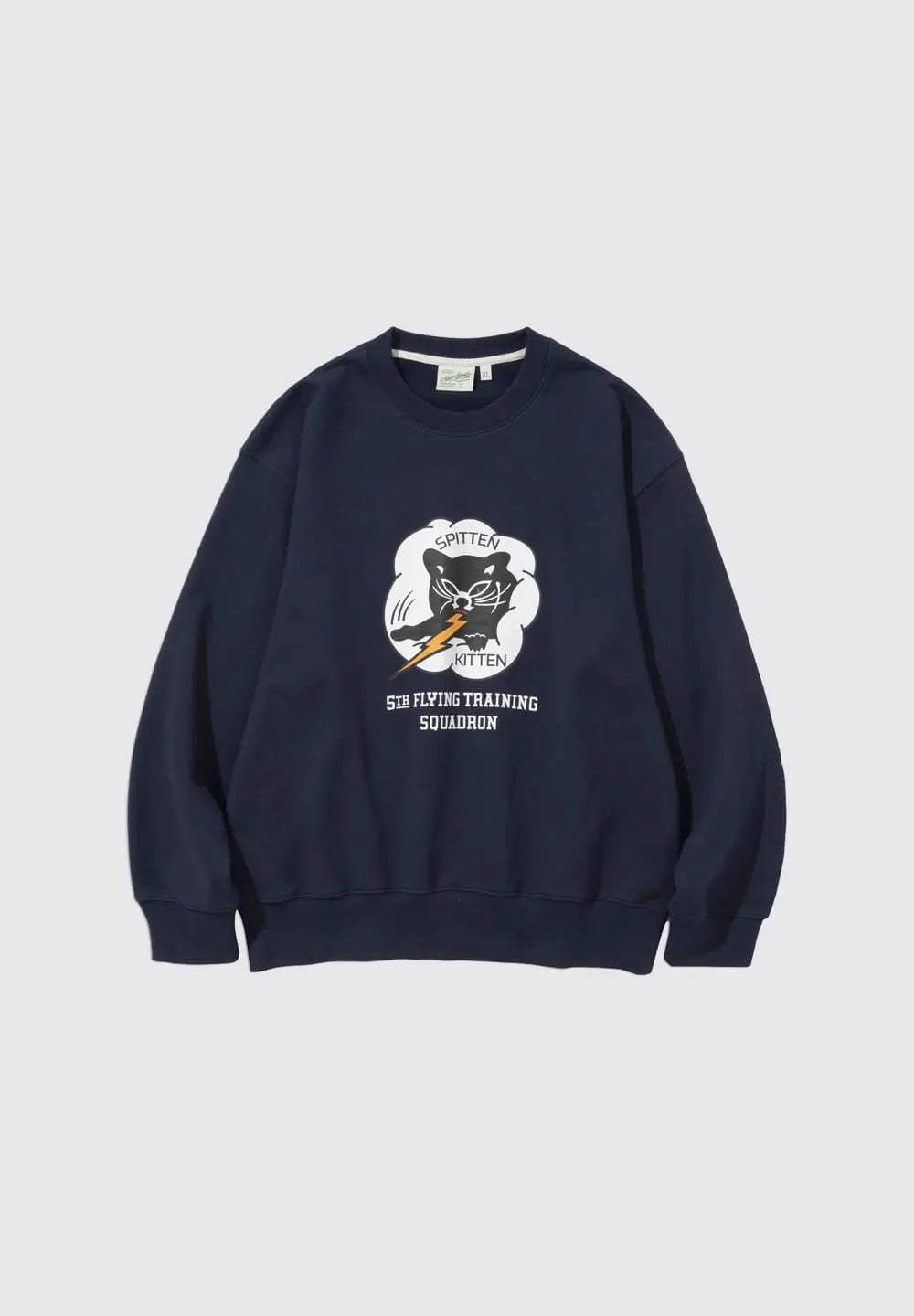 UNIFORM BRIDGE SPITTEN KITTEN SWEATSHIRTS - NAVY