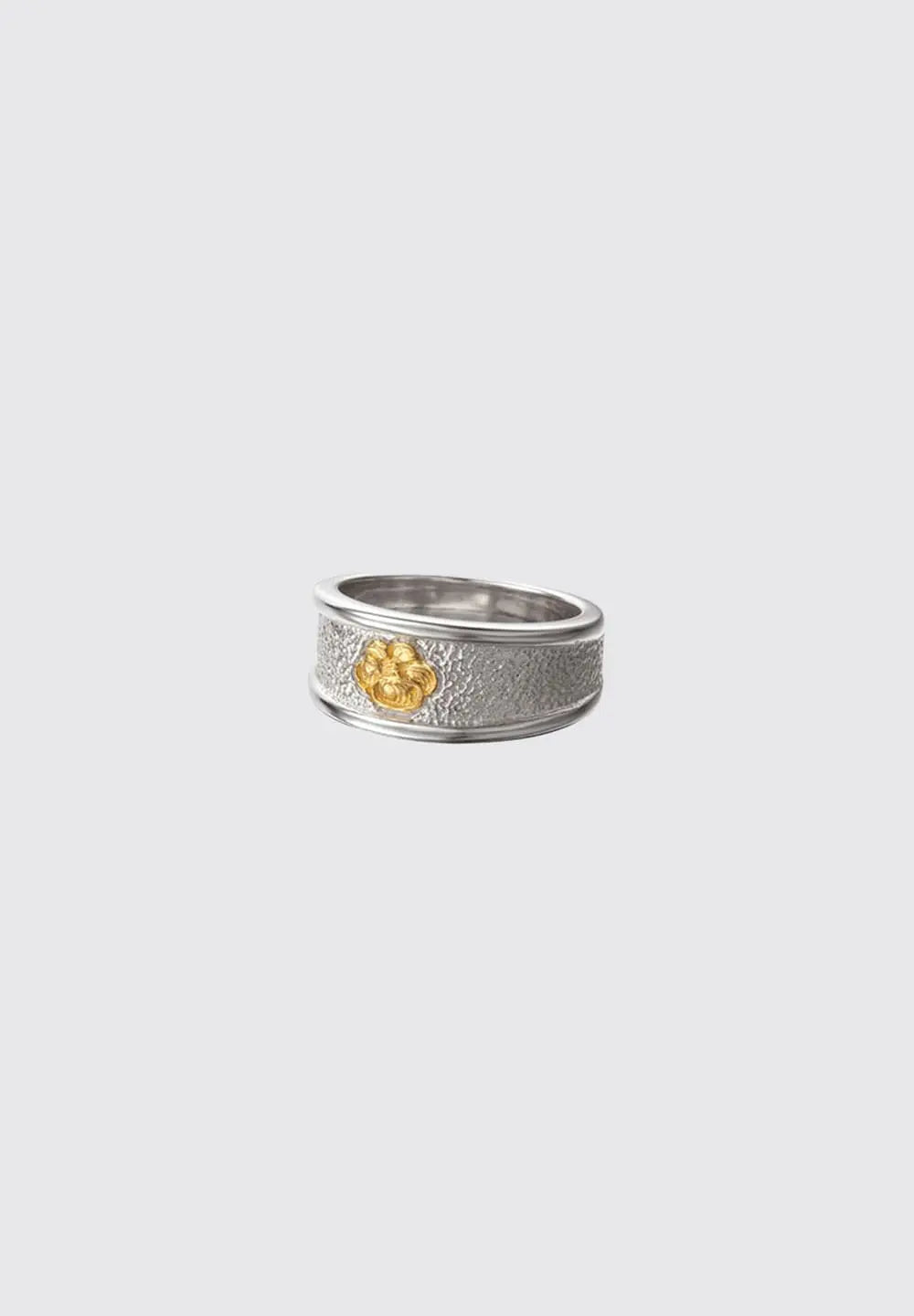 SAAD POPPY MOTIF SILVER 925 K24 (24K) GOLD PLATED RING/FINGER RING - No Color