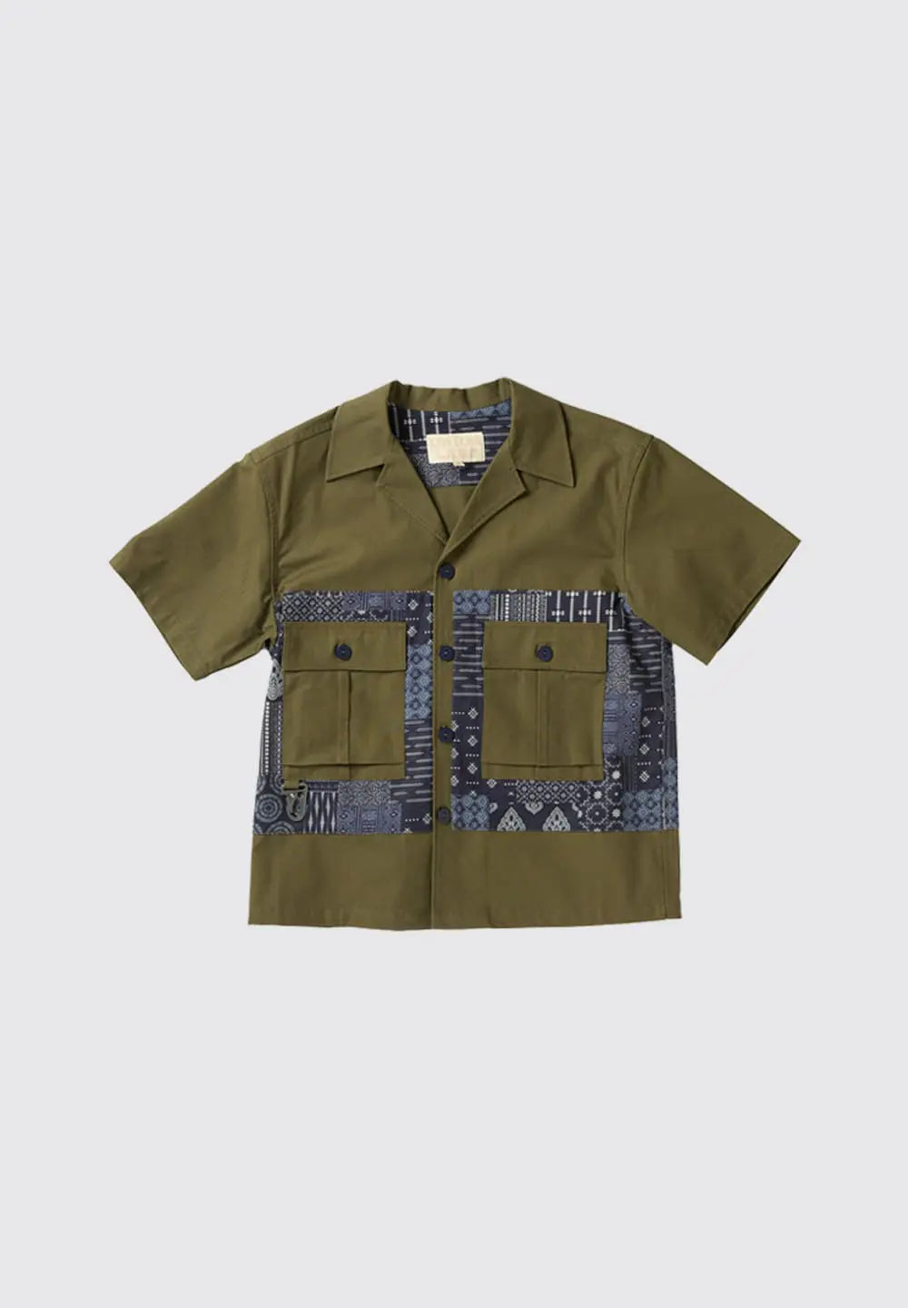 UNION LABS PATCH UP P43 S/S SHIRT - OLIVE