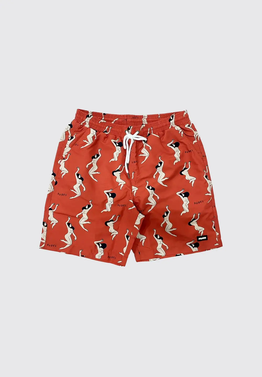THE DUDES LADIES RED SWIM SHORTS - MULTICOLOR