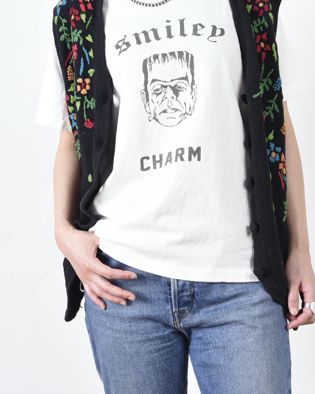 UNISON SPECIAL THE NEP S/S TEE(FRANKEN) - OFF WHITE