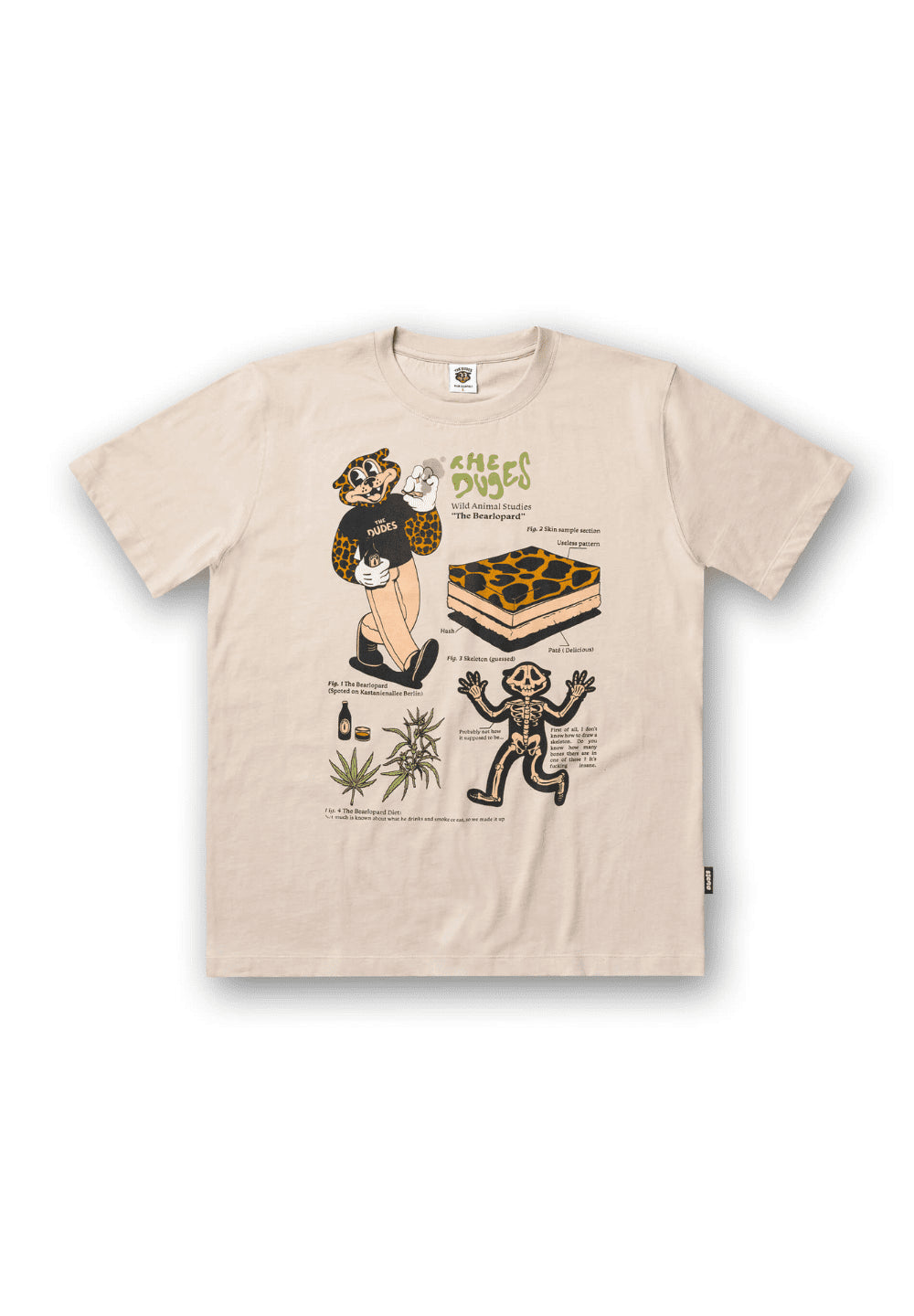 THE DUDES BEARLOPARD T-SHIRT - DESERT DUST
