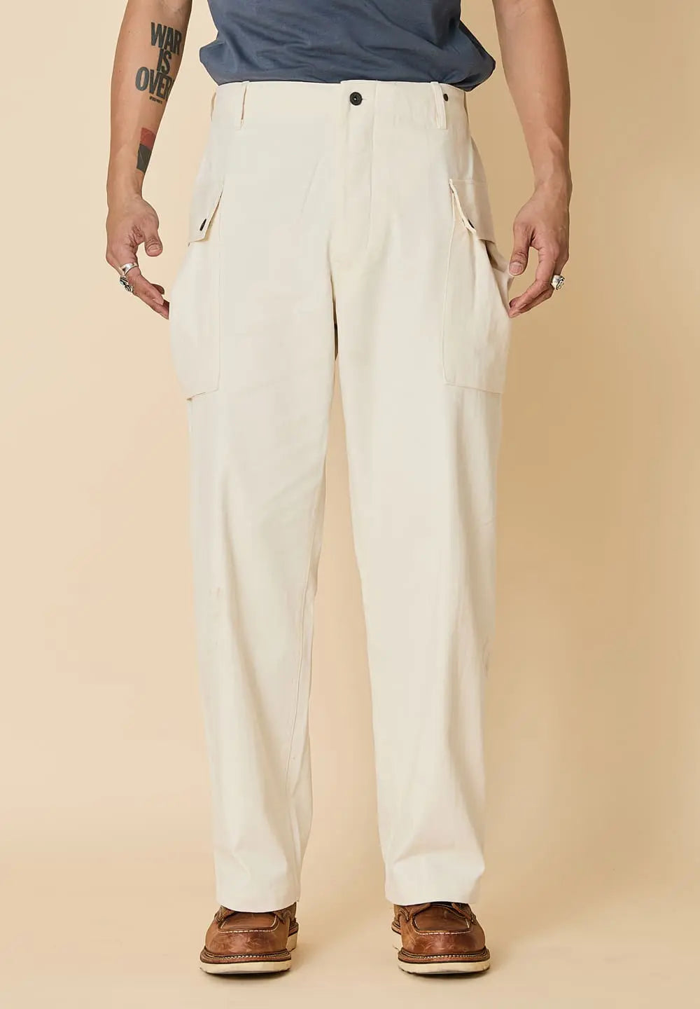 LEGS CO MONKEY PANTS - OFF WHITE
