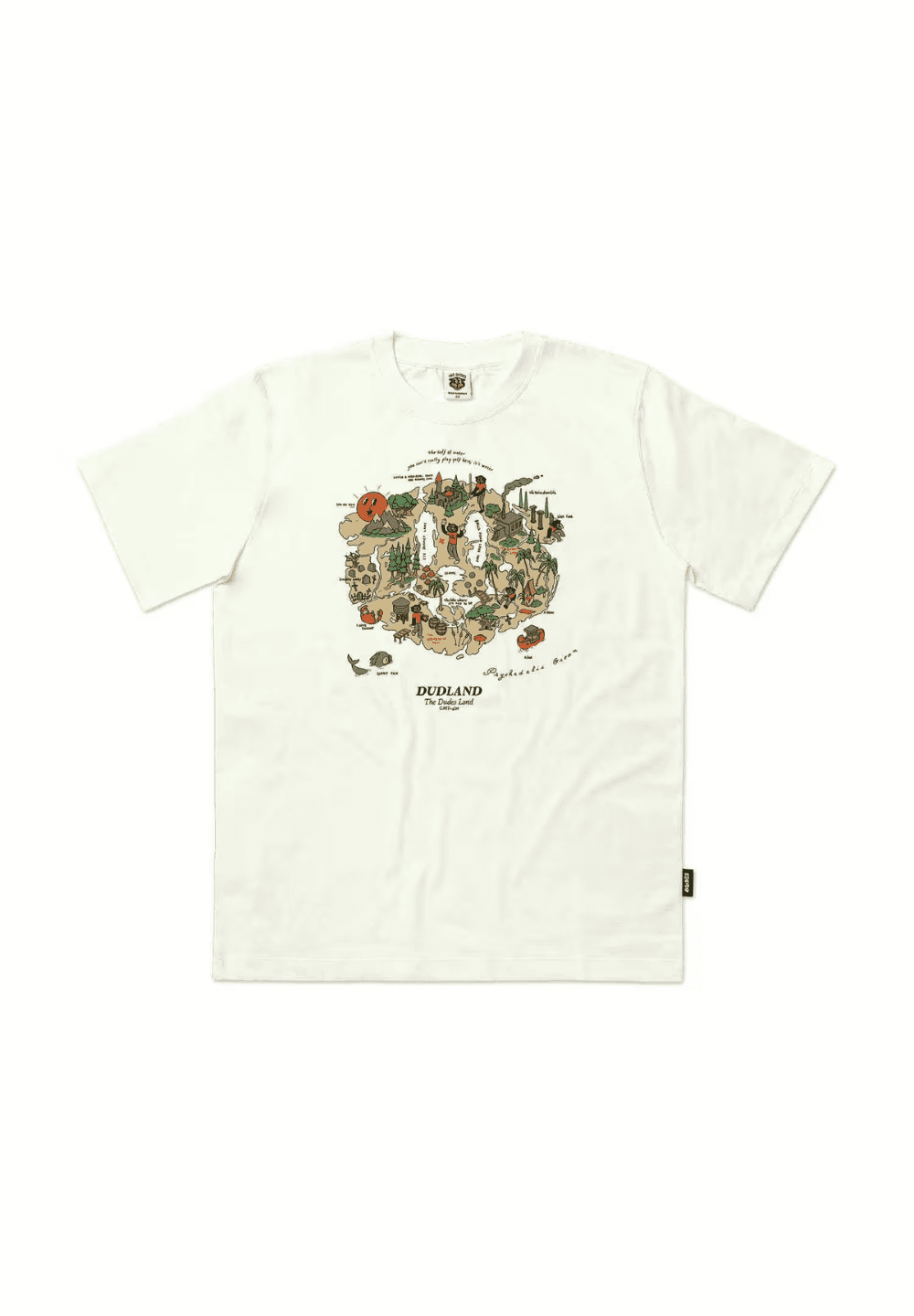 The Dudes Dudland T-Shirt — Off White — front view