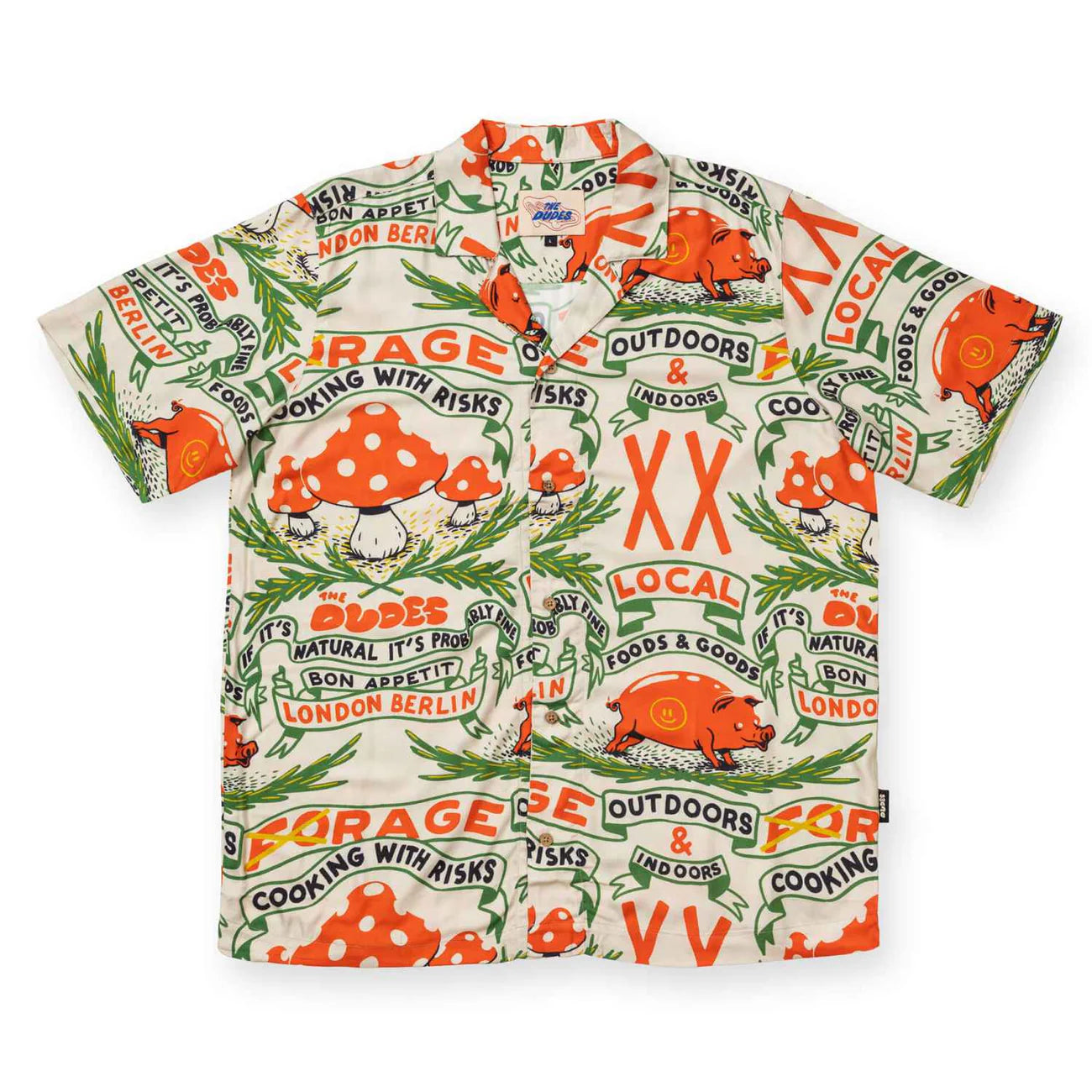 THE DUDES - COOKING WITH RISKS HAWAIIAN SHIRT - MULTICOLOR