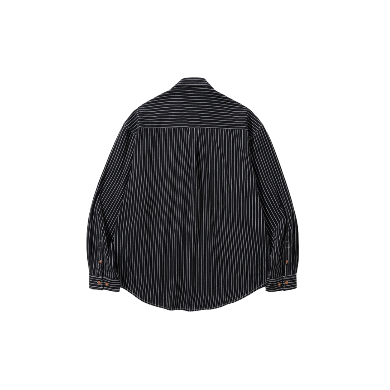 UNIFORM BRIDGE POCKET STRIPE SHIRTS - BLACK
