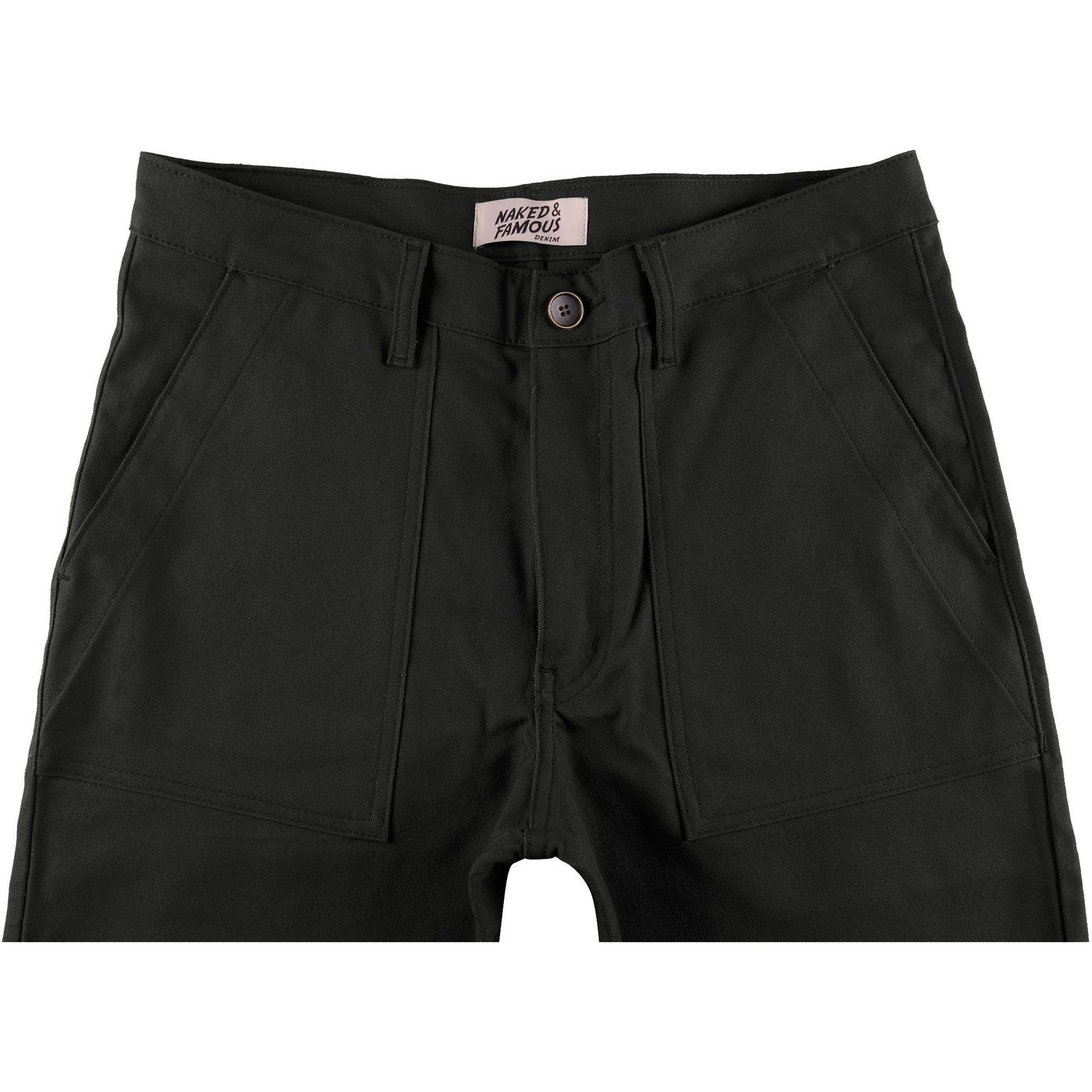 Naked & Famous Work Pant — Black Canvas — view 2