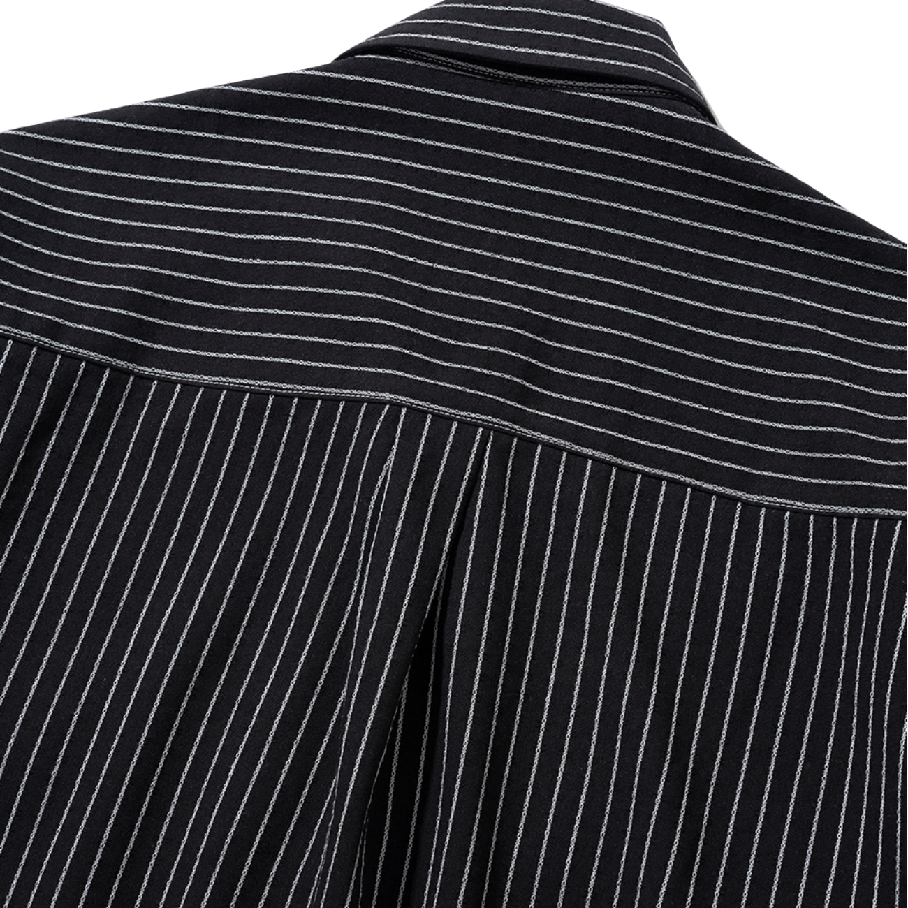 UNIFORM BRIDGE POCKET STRIPE SHIRTS - BLACK