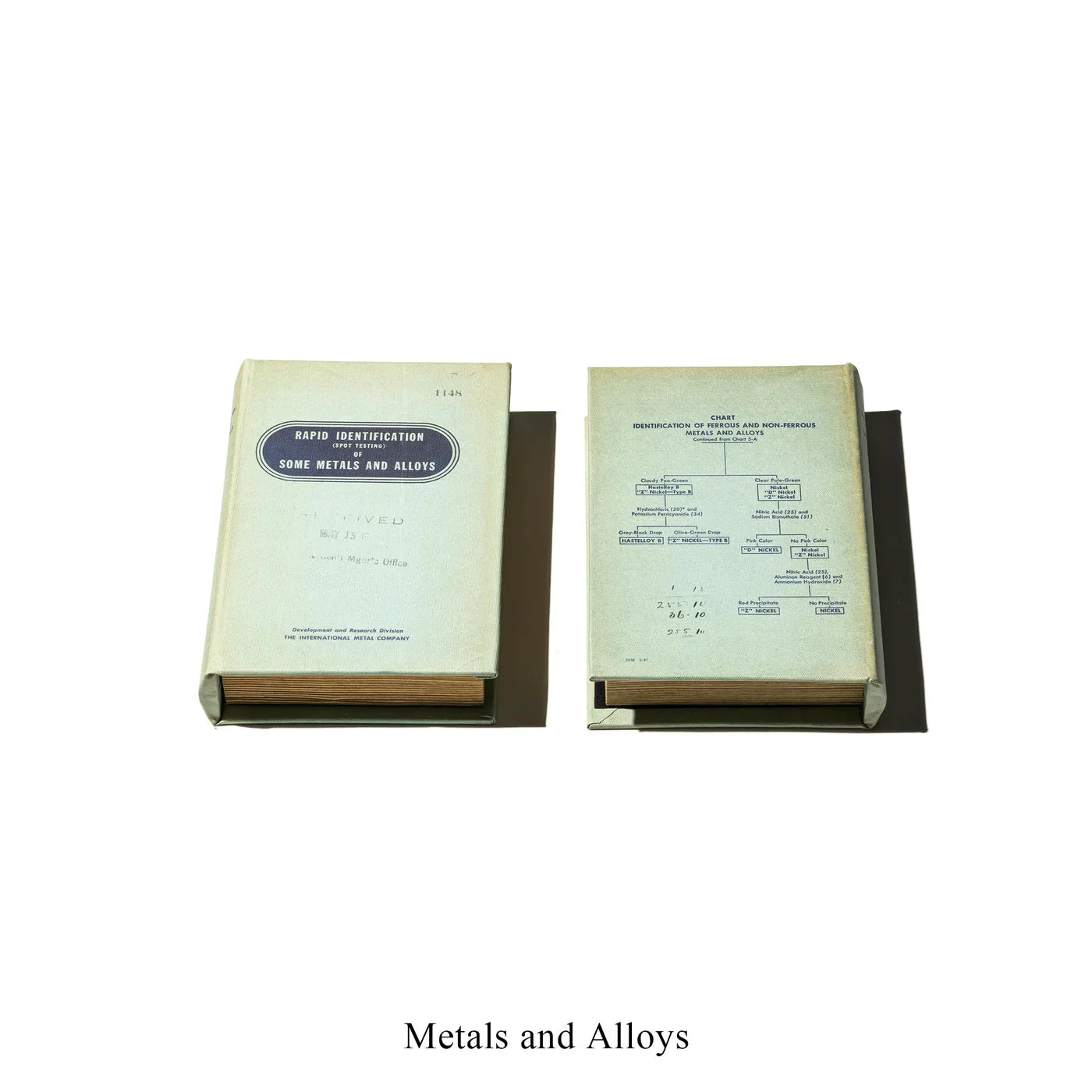 Puebco Empty Book — Metals And Alloys — front view