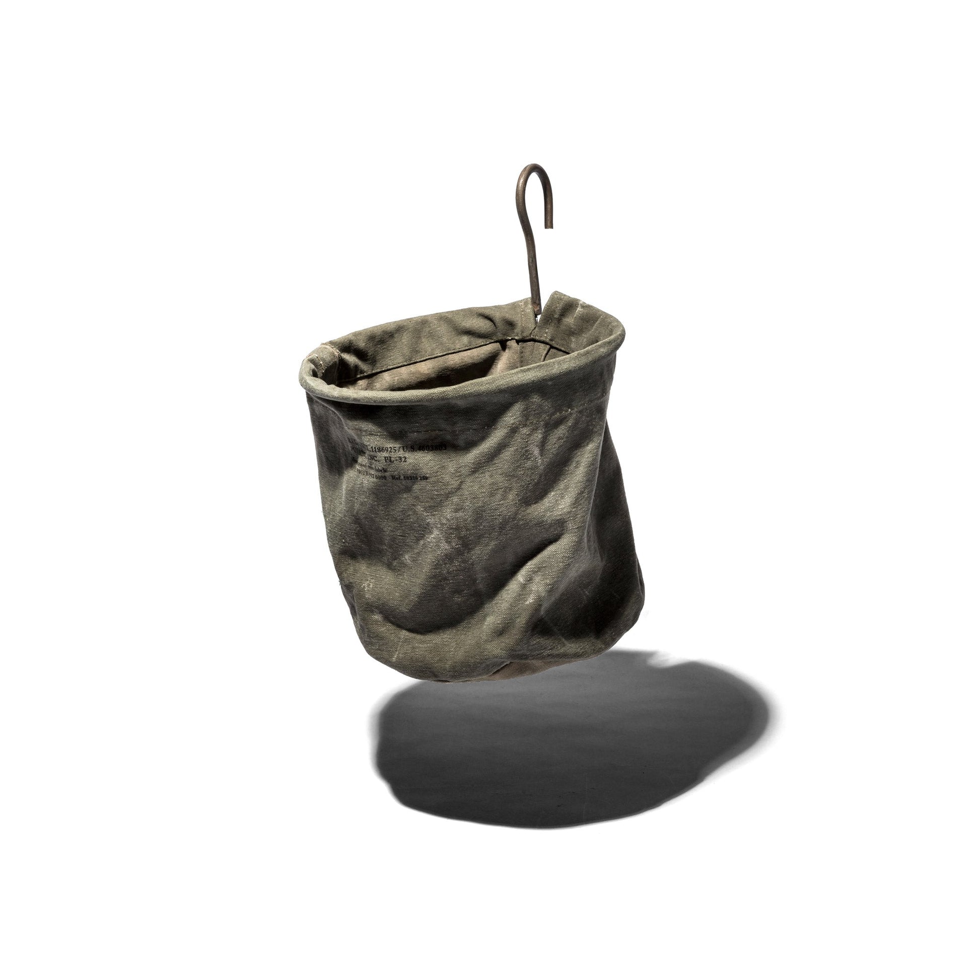 Puebco Vintage Tent Fabric Hook Basket / Small — view 3