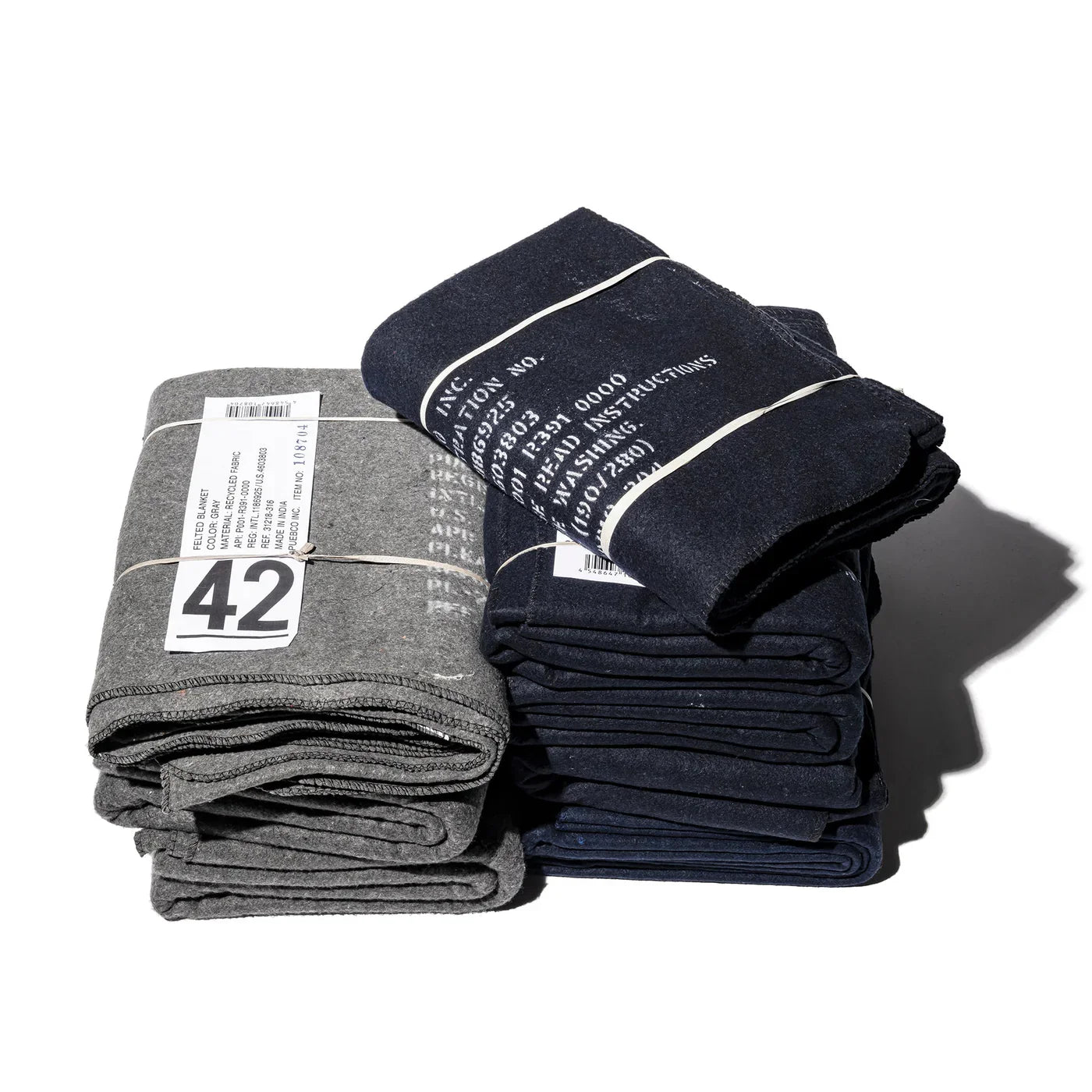PUEBCO FELTED BLANKET - NAVY BLUE