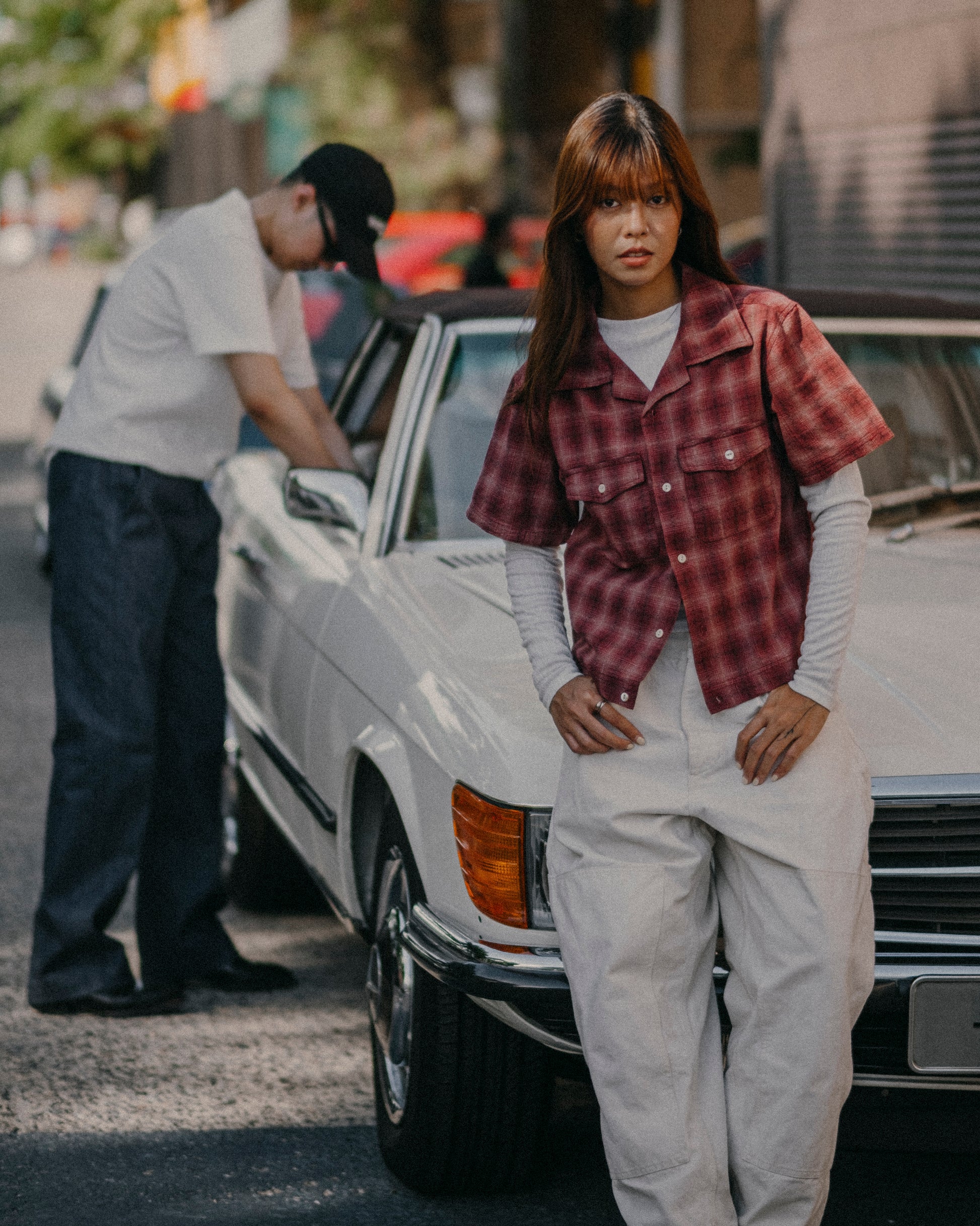 Telluride Drifter Signal Pattern Jacquard Shirt — Mulberry — view 11