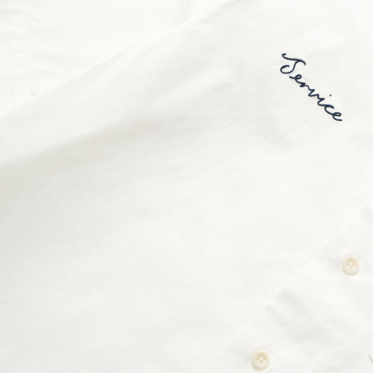 SERVICE WORKS LIGHT TWILL NECESSITIES SHIRT - OFF WHITE