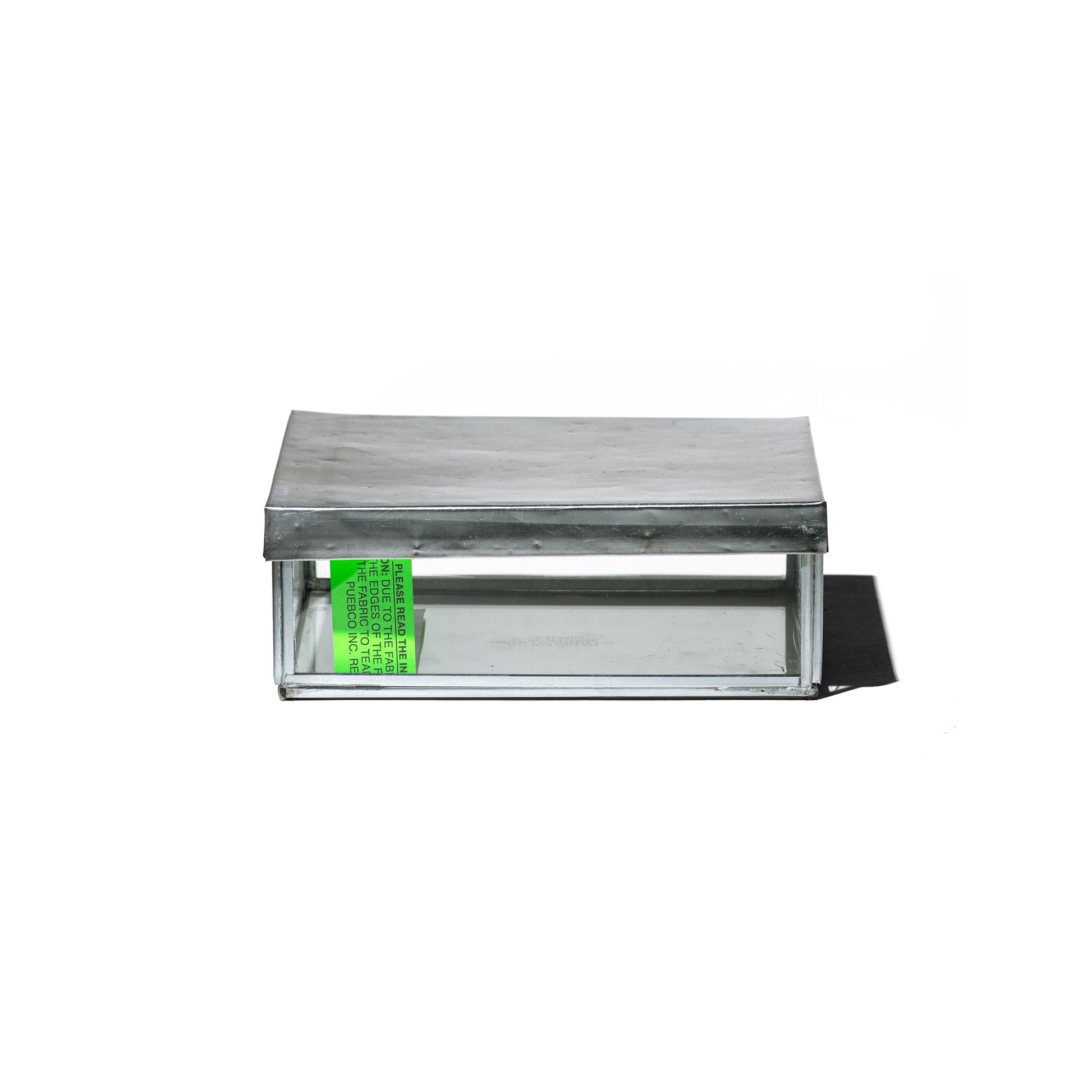 PUEBCO GLASS BOX WITH RECYCLE STEEL LID / Jewelry Single
